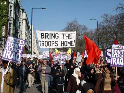 Stop the War, Piccadilly, Stop the War in Iraq protest, London, March 22nd 2003 