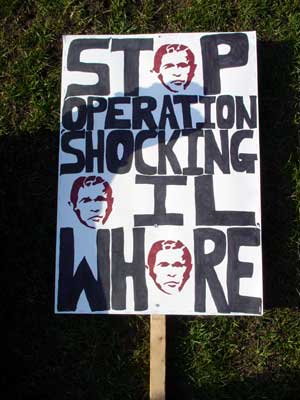 Anti-Bush banner, Hyde Park, Stop the War in Iraq protest, London, March 22nd 2003