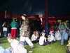 Inside the dance tent