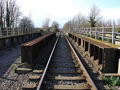 Rye railway, looking west, Rye, Sussex, UK