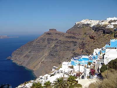 Imerovigli cliff view, Santorini, Greece, September 2004