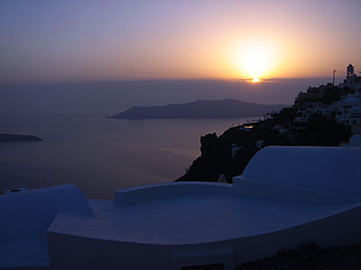 Sunset, Imerovigli, Santorini, Greece, September 2004