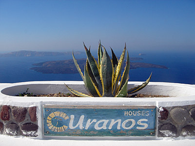 Watching the sunset, Santorini, Greece, September 2004