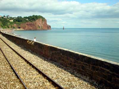 Speeding towards Dawlish, Devon,  August 2002
