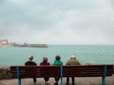 Looking over the bay, St Ives, Cornwall, March 2003
