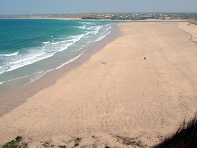 Porth Kidney sands, St Ives Cornwall, March 2003