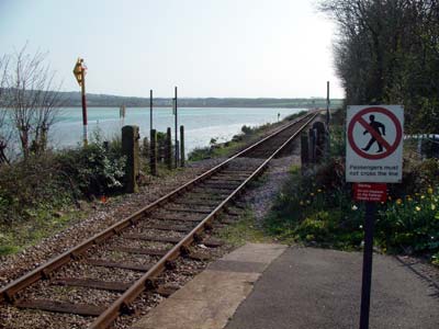 Lelant Saltings station, Hayle Estuary, Cornwall, March 2003