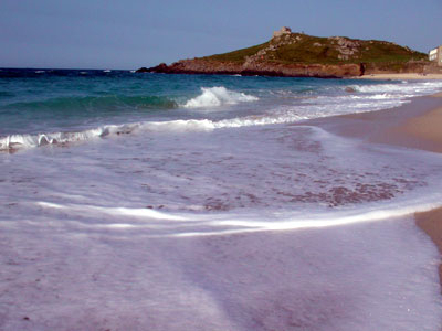 Late afternoon sun, Porthmeor Beach, St Ives Cornwall, March 2003