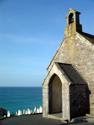 Chris the crossing man, St Ives Cornwall, March 2003