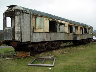 Abandoned Pullman coaches, Marazion Great Western Railway station, Cornwall, March 2003