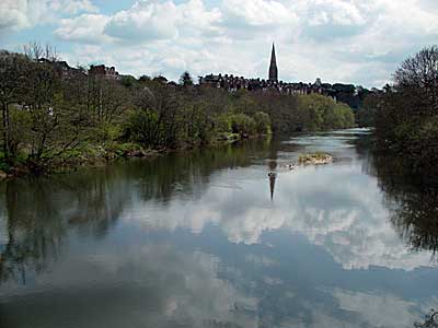 Crossing the River Exe, on the train to St Ives, Cornwall, April 2004