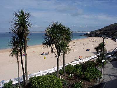 Arriving at St Ives station, Cornwall, April 2004