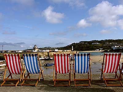 Boats at low tide, St Ives harbour, St Ives, Cornwall, April 2004