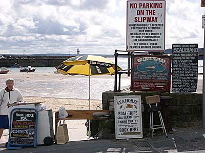 Boat trips, St Ives, Cornwall, April 2004