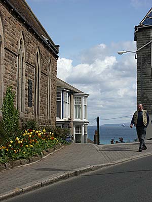 Top of the hill, Tregenna Hill, St Ives, Cornwall, April 2004