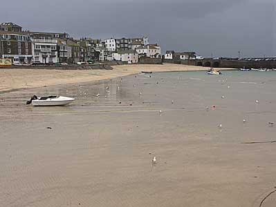 Rain swept harbour, St Ives, Cornwall, April 2004