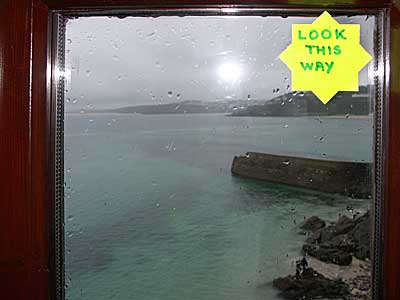 Look this way! St. Ives Museum, St Ives, Cornwall, April 2004