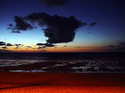 End of the day, Porthmeor Beach, St Ives, Cornwall, April 2004