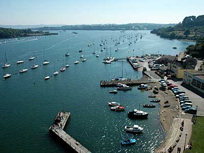 Saltash from the train to St Ives, Cornwall, August 2005
