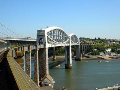 Crossing the Tamar Bridge into Cornwall