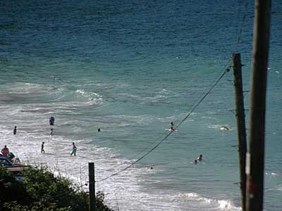 Bathers at Carbis Bay, Carbis Bay, St Ives, Cornwall, August 2005