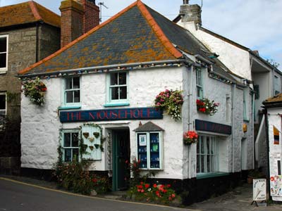 The Mousehole shop, Mousehole harbour, Cornwall, August 2005