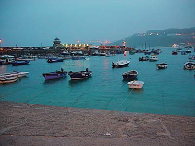 St Ives harbour at dusk, Cornwall, August 2005