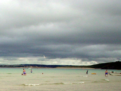Storm clouds over St Ives, St Ives, Cornwall, August 2002
