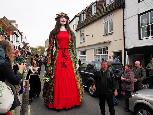 Hastings Jack In The Green: The Grand Procession, High Street, Hastings England UK, Monday 7th May 2012