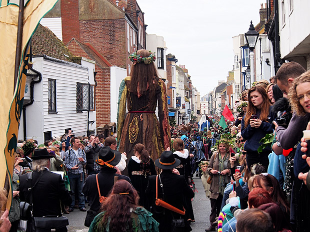 Hastings Jack In The Green: The Grand Procession, High Street, Hastings England UK, Monday 7th May 2012