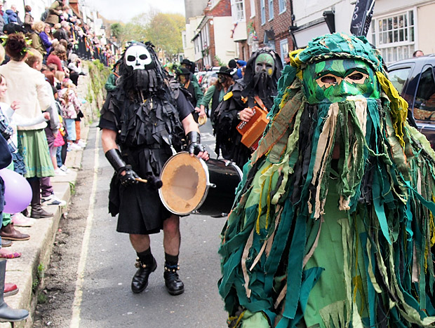 Hastings Jack In The Green: The Grand Procession, High Street, Hastings England UK, Monday 7th May 2012