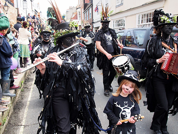 Hastings Jack In The Green: The Grand Procession, High Street, Hastings England UK, Monday 7th May 2012