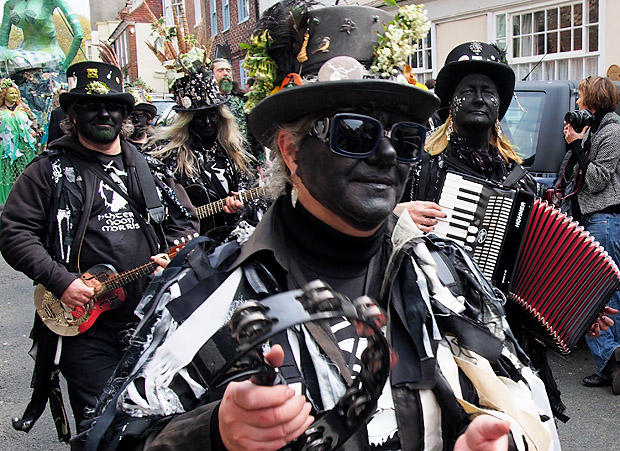 Hastings Jack In The Green: The Grand Procession, High Street, Hastings England UK, Monday 7th May 2012