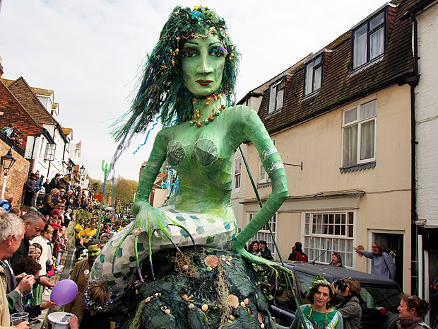 Hastings Jack In The Green: The Grand Procession, High Street, Hastings England UK, Monday 7th May 2012