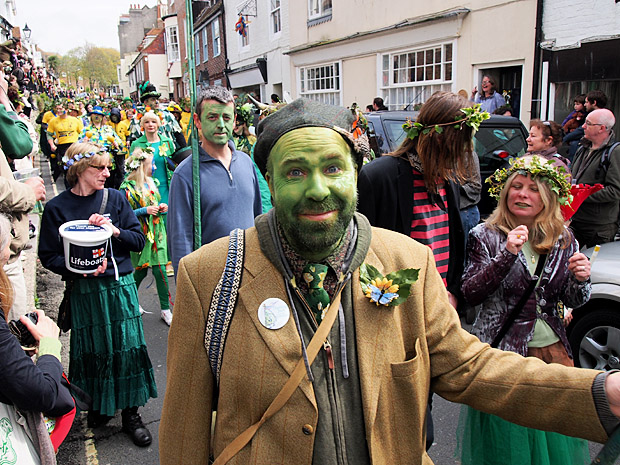 Hastings Jack In The Green: The Grand Procession, High Street, Hastings England UK, Monday 7th May 2012