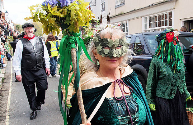 Hastings Jack In The Green: The Grand Procession, High Street, Hastings England UK, Monday 7th May 2012