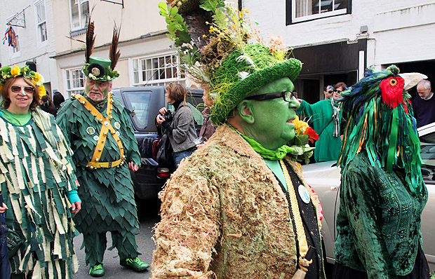 Hastings Jack In The Green: The Grand Procession, High Street, Hastings England UK, Monday 7th May 2012