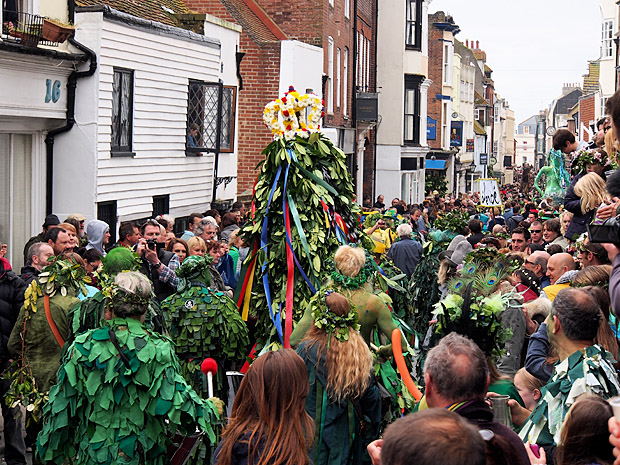 Hastings Jack In The Green: The Grand Procession, High Street, Hastings England UK, Monday 7th May 2012