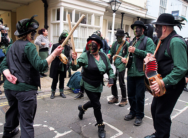 Hastings Jack In The Green: The Grand Procession, High Street, Hastings England UK, Monday 7th May 2012