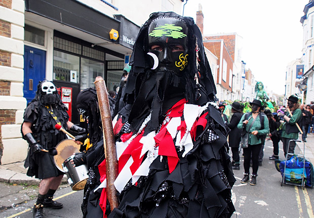 Hastings Jack In The Green: The Grand Procession, High Street, Hastings England UK, Monday 7th May 2012