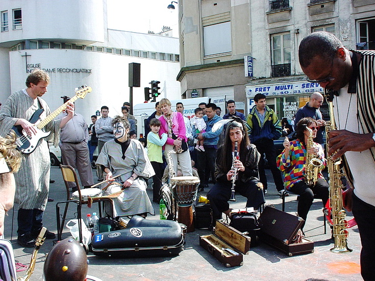 Paris 2001: street photography, shopfronts, protests and signs, May 2001