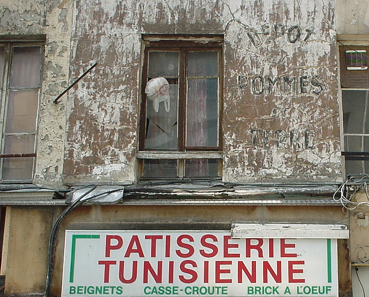 Paris 2001: street photography, shopfronts, protests and signs, May 2001