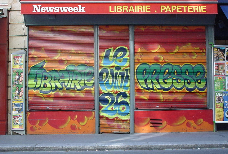 Paris 2001: street photography, shopfronts, protests and signs, May 2001