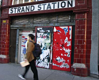 Aldwych tube station, Strand, central London, England