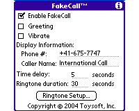 FakeCall For Palm Treo 650