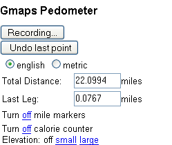 Gmaps Pedometer For Walkers
