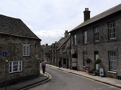 Corfe Castle village photos, streets views, castle and railway station, Isle of Purbeck walk, Dorset, May 2009 - photos, feature and comment
