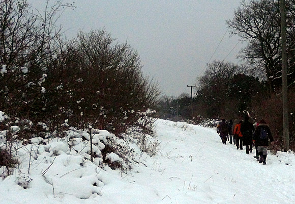 Walking the London Loop. Section 5 - Hamsey Green to Coulsdon South, London and Surrey, England UK, January, 2010