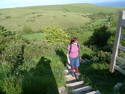South West Coast path walk, past Anvil Point, Blackers Hole and Dancing Ledge  Dorset, May 2009 - photos, feature and comment - photos, feature and comment